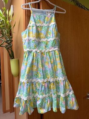 Lilly Pulitzer Angelynn Dress- Bluette Make Lemonade- Size 10